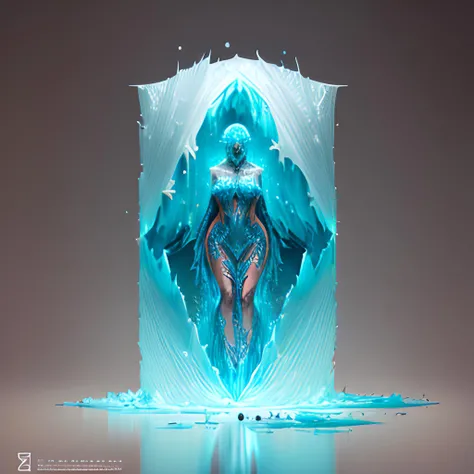 kkw-el-ice, kkw-el-water, kkw-FX-glowline, kkw-FX-vanish, calligraphy art <lora:Calligraphy art v2:1>