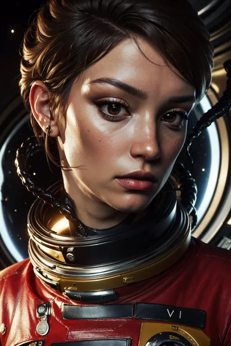 MorgunYu,short brown hair,brown eyes,solo,standing,serious expression,close up, upper body,
MorSpa,gloves,skin tight,black and red spacesuit,boots,space station,dark,lounge area,( surrounded by dark tentacles) black slime,
(insanely detailed, beautiful detailed face, masterpiece, best quality), <lora:MorgunYu-10v3:0.8>