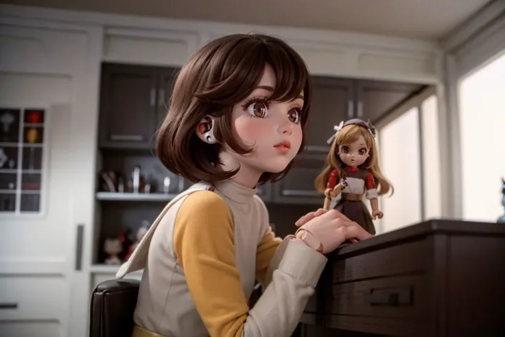 a group of people on the base in s1999unf uniform<lora:S1999unf:0.8>,YELLOW LEFT SLEEVE,RED LEFT SLEEVE,BROWN LEFT SLEEVE,different hair colors,(doll_joints:1.4)
