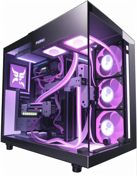 <lora:PurifierAI:.9>PurifierAI, pc computer case, intricate, details, RGB with gpu and cpu, touching water with rgb for the cpu