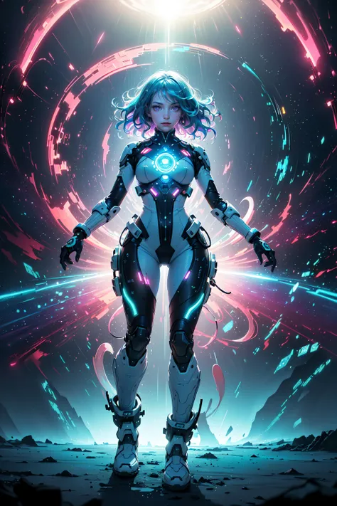 masterpiece, cyborg, The body is a mechanic, Wearing a hood, Shrouded in shadow, , Positano colours, Completely in frame, whole body, Emits electrical energy, whole body, Beautiful anime waifu style man, Ultra-detailed CG paintings, Luminism, Art by Kahn Griffith and Vadim Kashin Concept Art, 8K resolution, Fractal isometric details Bioluminescence , complicatedly detailed , Cinematic, trending on art station Isometric Centered hyper Realistic cover photo awesome full color, Grainy, Realistic, complicated, Hit definition , Cinematic, Bold, Vibrant, amazing, Super high quality model、Being pelted by rain in the dark、Controlling Lightning、Red eyes