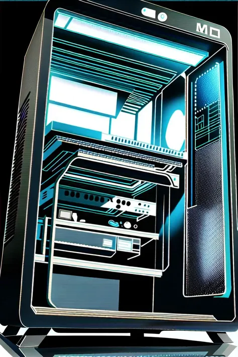 <lora:LunarPunkAI:.9> LunarPunkAI computer pc case, detailed, intricate