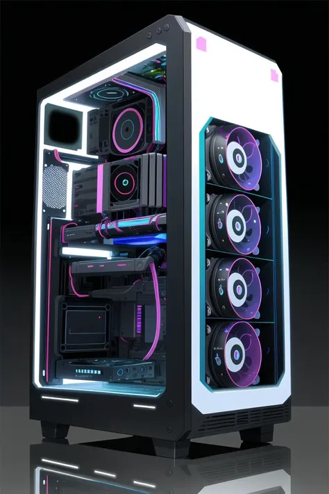 <lora:PurifierAI:.9>PurifierAI, pc computer case, intricate, details, RGB with gpu and cpu, touching water with rgb for the cpu