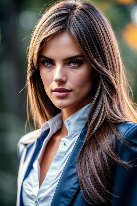 photo of beautiful (alesambr0s:0.99), a woman in a (movie premiere gala:1.1), perfect hair, wearing (blue tailcoat:1.1), ((Autumn:1.1)), modelshoot style, (extremely detailed CG unity 8k wallpaper), professional majestic (photography by tim walker:1.1), (Panasonic Lumix GH5 II Mirrorless Camera), 24mm, exposure blend, hdr, faded, extremely intricate, High (Detail:1.1), Sharp focus, dramatic, soft cinematic light, (looking at viewer), (detailed pupils), (upper body), 24mm, 4k textures, soft cinematic light, adobe lightroom, photolab, elegant, ((((cinematic look)))), soothing tones, insane details, hyperdetailed, low contrast