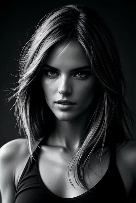 beautiful woman (JGalesambr0s:.99): ominous, beautiful, hyperrealistic, by greg rutkowski, yoshitaka amano, ilya kuvshinov, Retina display, black and white, Canon50,"In Jernau we trust"