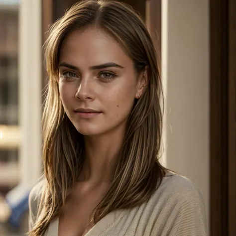 <lora:Cara_Delevigne:1> sks woman, looking at viewer, light smile, coffee shop, <lora:Z_more_details:0.8>, (best quality:1.35), (masterpiece:1.45), (detailed:1.15), (realistic:1.2), cinematic light, side lighting, lightroom, cinematic, HDR, RAW, 8K, photo-realistic, detailed hair texture, detailed skin texture, F 2.8. 85mm,