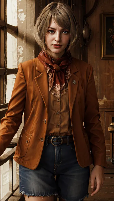 masterpiece, best quality, <lora:sxz-ashley-graham:0.8> re4ashley, cowboy shot, solo focus, <lora:epiCRealismHelper:1>