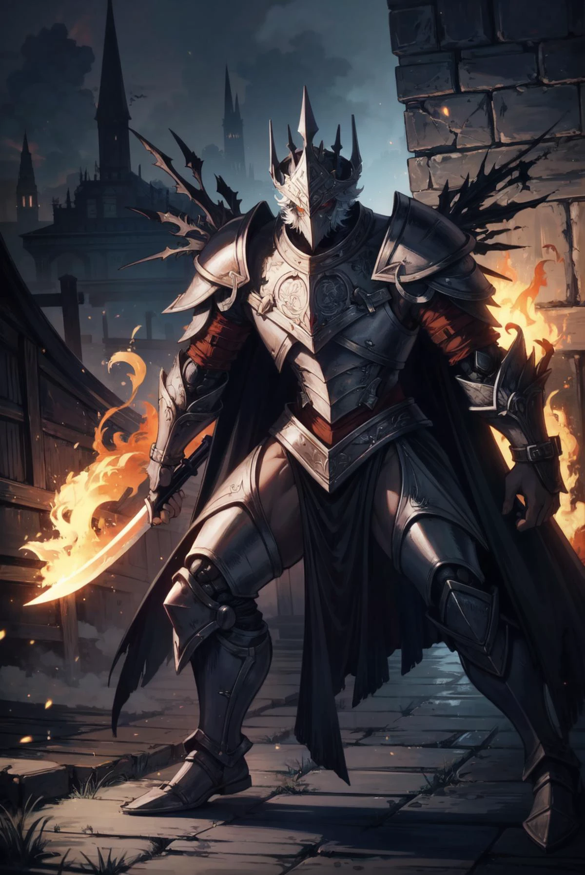 The Soul of Cinder is the final boss of Dark Souls 3. It is voiced by Pik Sen Lim. It is a manifestation of all the Lords of Cinder who have linked the First Flame in the past. It is also a guardian of the flame, who tests anyone who approaches it for their worthiness. It has a humanoid shape, but its body is made of ash and cinder. It wears a tattered cloak that covers most of its body, leaving only its arms and legs exposed. It also wears a metal crown that resembles a ring of fire. It wields a sword that can change its shape and element according to its fighting style. It can also use various spells, miracles and pyromancies that reflect the abilities of previous Lords of Cinder. The Soul of Cinderââ¬â¢s appearance and attire are majestic and solemn, but also show its decay and duty.