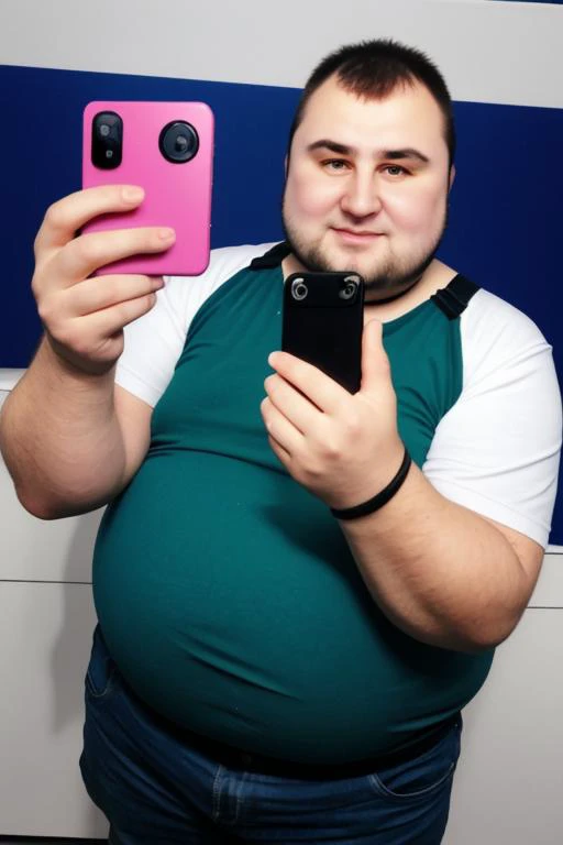 a chubby Croatian man posing for a selfie, ZTE Aurora 4G LTE