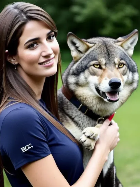 Sony DCR-HC1000E, a woman holding a wolf