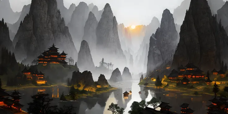 UIASM,tree,scenery, Ancient Style Oil Painting, Mountain, Wood, Water, Chinese Architecture,sun,building,people,animal, <lora:UIASM1.0:0.7>
masterpiece, best quality, highres,Chinese girl,wind
human village, villagers dance