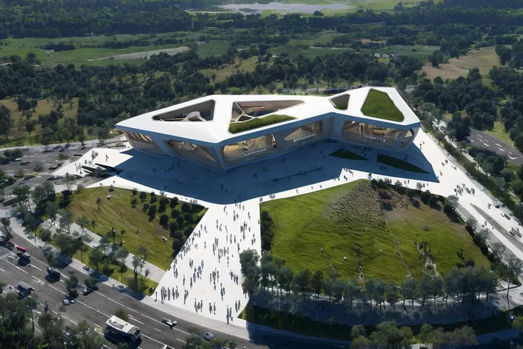 a research center in a valley