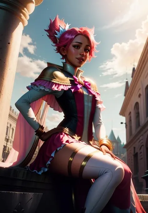 <lora:star_guardian_Taliyah:0.8>, star_guardian_Taliyah, solo, smile,, (magical, magnificent, masterpiece:1.3), (trending on CGSociety, trending on pixiv, contest winner:1.3)