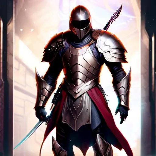a photo, a drawing of a man in armor holding a sword, scifi (DestinyKnight style:1) <lora:djzDestinyKnightV21:0.6>