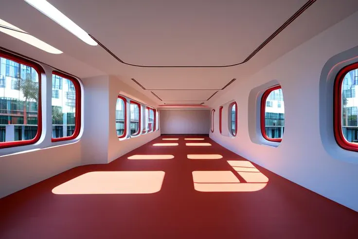 <lora:S1-Backroom_Dreamlike-000008:0.65>,
backroom,liminal space,Level-15,Futuristic Halls,outside,sci-fi,futuristic,white wall,red and white room,
red windows,building,sunny day, cloud,large room,
(photorealistic), [sharp focus], (HDR), (8k), (gigapixel), (masterpiece)