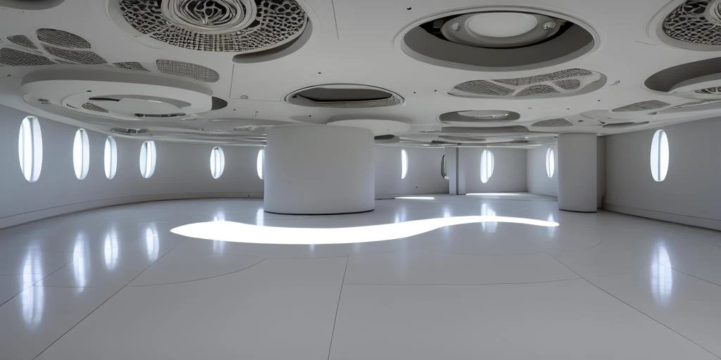 <lora:S1-Backroom_Dreamlike-000008:0.5>,
backroom,liminal space,Level-15,Futuristic Halls,inside,sci-fi,futuristic,room,
grey floor,white lighting, white floor, large room,reflection,round windows, 
(photorealistic), [sharp focus], (HDR), (8k), (gigapixel), (masterpiece)