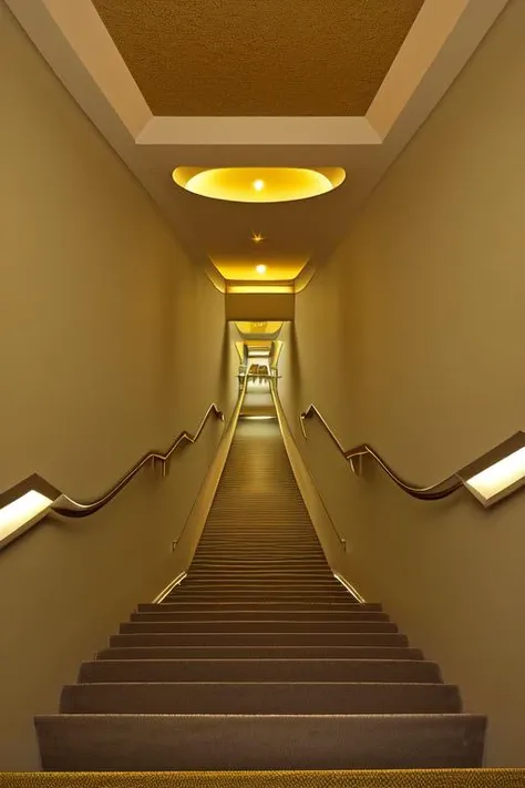 <lora:S1-Backroom_Dreamlike-000008:0.5>,
backroom,liminal space,Level-13,The Infinite Apartments,inside,apartments,corridor,infinity corridor,yellow light,stairs,
(photorealistic), [sharp focus], (HDR), (8k), (gigapixel), (masterpiece)