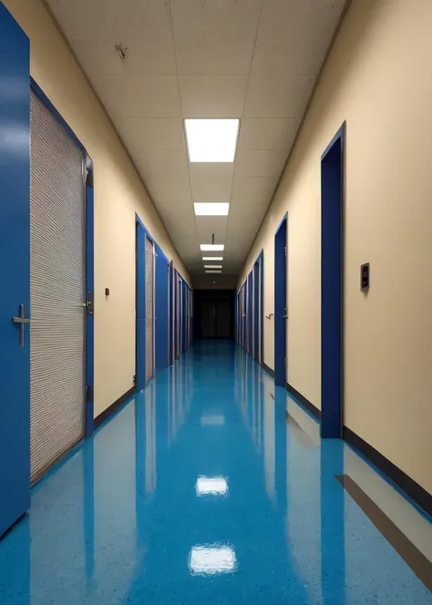 <lora:D1-Backroom:0.55>, backroom, liminal space,
uploaded artstation, ,
Level-190,School Detention,inside,corridor,dark,dark room,corridor,locker,blue locker,floor reflection, BREAK,
 , water , fog.,
(photorealistic), [sharp focus], (HDR), (8k), (gigapixel), (masterpiece)