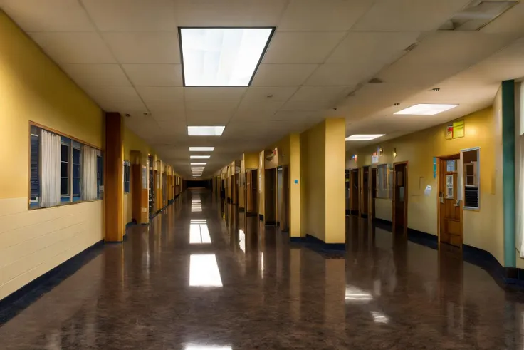 backroom, liminal space, level-190, School Detention, infinity corridor, dark, dark room, lights out, (blue and white walls), floor reflection, (photorealistic), [sharp focus], (HDR), (8k), (gigapixel), (masterpiece), <lora:D1s-Backroom:0.7>, <lora:add_detail:0.5>