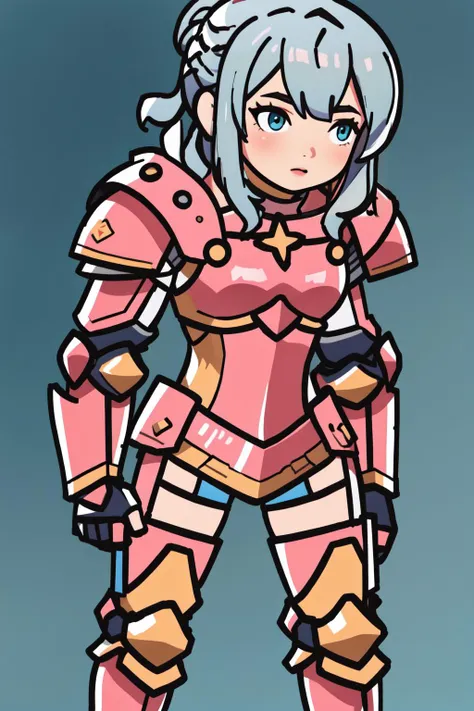 (masterpiece, best quality),  intricate details,
1girl,    <lyco:effieV2-000014:0.8> def_effie,   pink breastplate, armor, thighhighs, boots, shoulder armor, faulds, poleyn, gauntlets, Rerebrace armored boots, pauldrons
 walfie,  <lora:walfie:0.8>