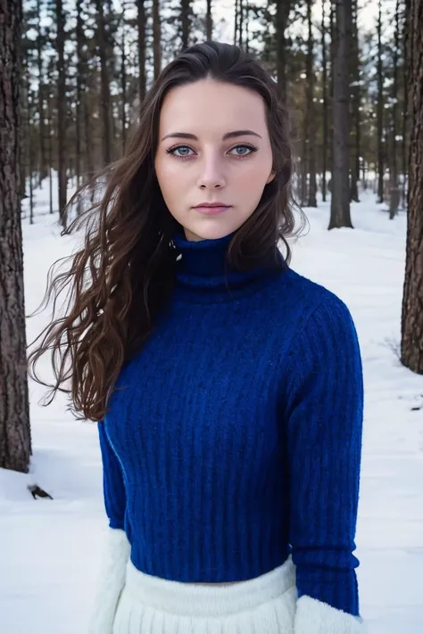 A stunning intricate full color portrait of a woman,wearing a red turtleneck, happy, epic character composition,by ilya kuvshinov, alessio albi, nina masic,sharp focus, natural lighting, subsurface scattering, f2, 35mm, film grain , portait, closeup, very detailed skin texture <lora:LucidLavender:1>