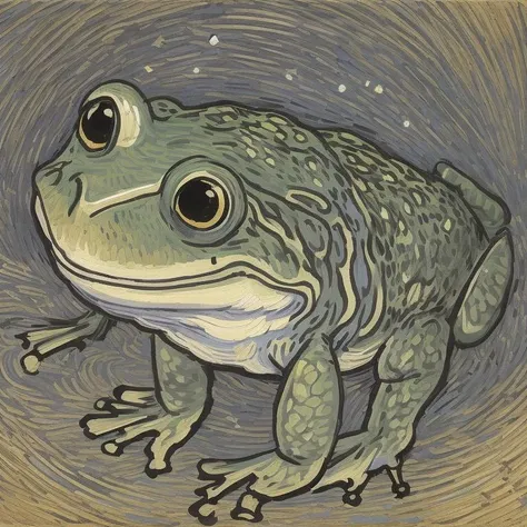 Vincent van Gogh, Baroque, frog, <lora:epiNoiseoffset_v2Pynoise:2>