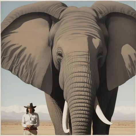 Ruscha, portrait, elephant, <lora:epiNoiseoffset_v2Pynoise:2>