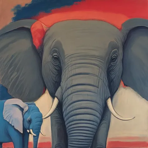 Rothko, portrait, elephant