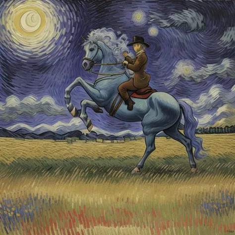 Vincent van Gogh, Expressionism, unicorn, <lora:epiNoiseoffset_v2Pynoise:2>