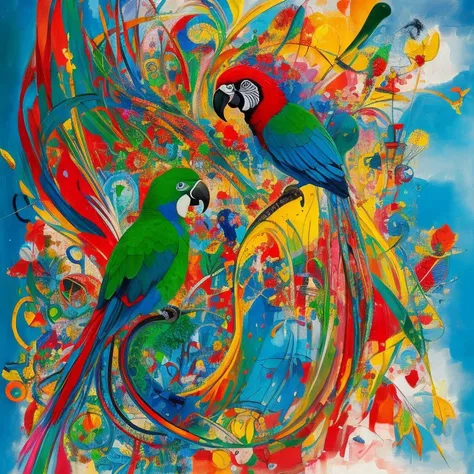 Salvador Dali, Abstract, parrot