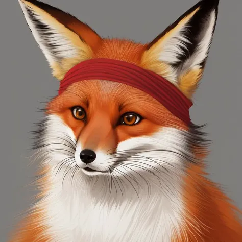 ( fox  wearing  headband ), <lora:epiNoiseoffset_v2Pynoise:2>