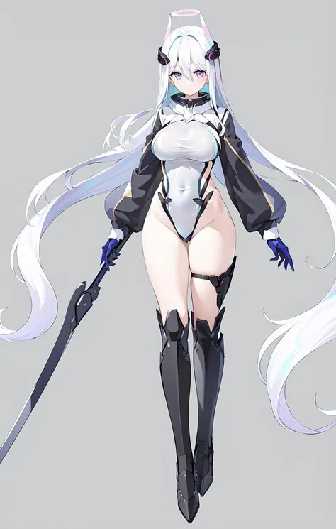 OfficialOutfit, 1girl, solo, grey background, full body, looking at viewer, closed mouth, floating, halo, kearsarge
<lora:AzurLaneKearsargev1:0.8>
