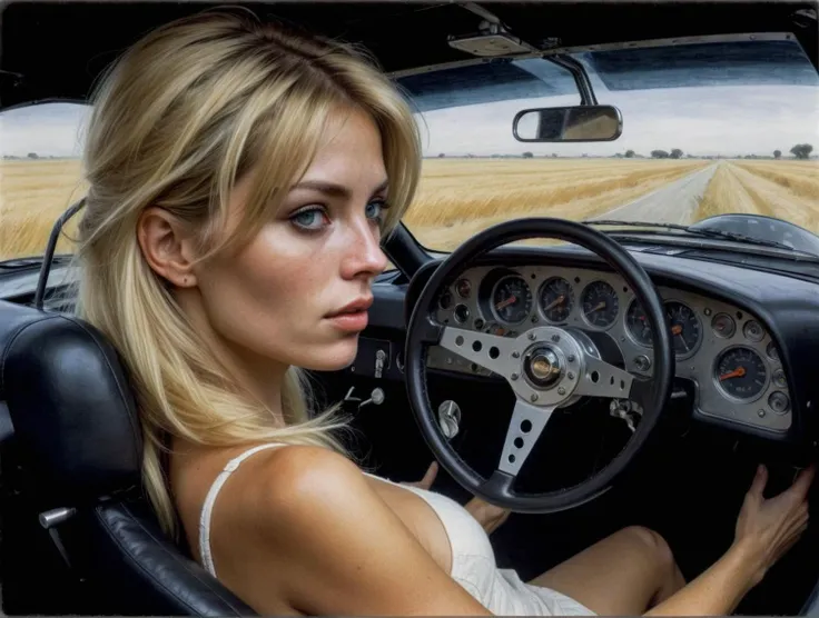 illustration by Sergio Toppi, Umberto Boccioni
blonde woman driving gt40 mkii,
surreal, metaphysical, mystical, spiritual
<lora:add-detail-xl:1>
<lora:GT40MKII_SDXL_v01:1>