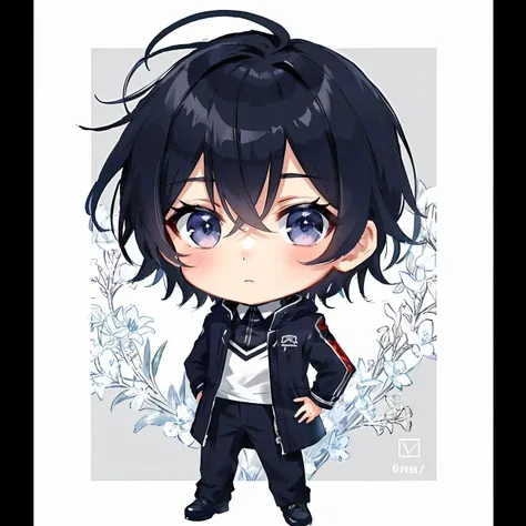 1boy, solo, chibi,