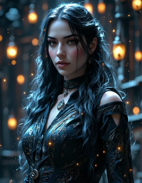 (In a dark fantasy world, a stunningly beautiful elf sorceress stands under the pale glow of the moonlight. Her long, black hair cascades down her back, contrasting with her fair, almost ethereal skin that glows faintly in the night. The moonlight casts a mysterious and enchanting aura around her, highlighting her sharp, elegant features and adding an air of mystique to her presence. The scene is hauntingly beautiful, with the shadows of the night enhancing the elfâs enigmatic allure, creating a mesmerizing and cinematic atmosphere.), <lora:ImageUpgraderV2:1>, detailmaximizer, <lora:yennefer_3000:0.45>, <lora:FantasyWizardWitchesFlux:0.45>,  <lora:last:0.7>,  <lora:Aura_Flux:0.65>,  <lora:FluxMythP0rtr4itStyle:0.8>, mythp0rt