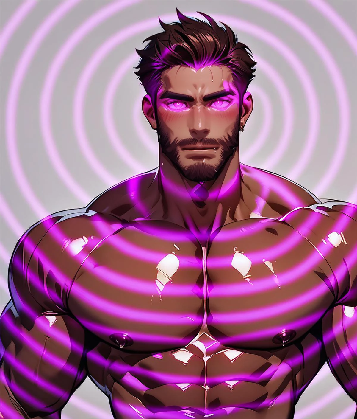 score_9, score_8_up, realistic, rating_questionable, bif, muscular, bara, mature, facial hair, beard,
<lora:hypno_wave_pony:1>, hypno wave, glowing eyes
glossy skin, muscular male, stubble, solo, looking at the viewer
<lora:egg_leonard-04:.4><lora:style_Concept Art DarkSide Style LoRA_Pony XL v6:1><lora:slider_Body Type_alpha1.0_rank4_noxattn_last:1>