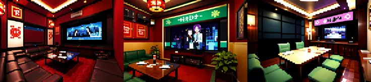 highly insanely detailed, masterpiece, top quality, best quality, highres, 4k, 8k, RAW photo, (very aesthetic, beautiful and aesthetic),
__lazy-wildcards/subject/env-bg-interior/ktv-interior/prompts__,
<lora:karaokeroom_v2:0.5>,
(1girl:1.3), 1other,
__lazy-wildcards/dataset/background__,âââ
