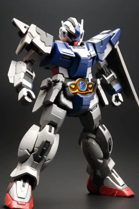 city ruin, explosion, mess, chaos, (heavy bag, blade)(bulky body, helmet, tokusatsu, belt, a black and silver, destoryMode) tank , negative_hand, Fixhand, mecha, absract art, tankhead, gundam, standing, pose, humanoid, tankhead