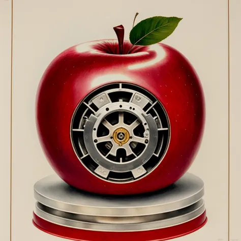 a mechanical apple, by Glenn Fabry