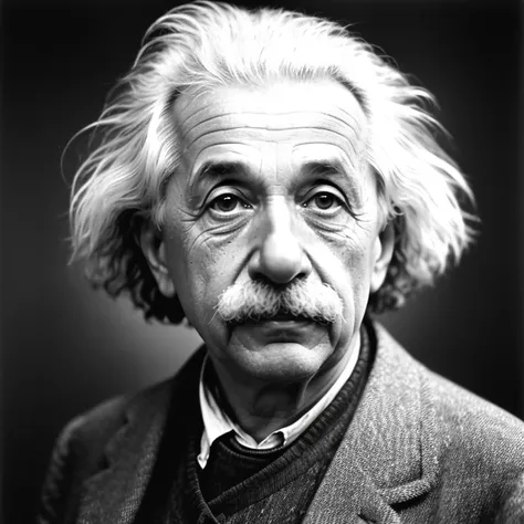 ((RAW, analog style)), extremely detailed full body color photo of albert einstein, background laboratory, ((film grain, skin details, high detailed skin texture, 8k hdr, dslr))