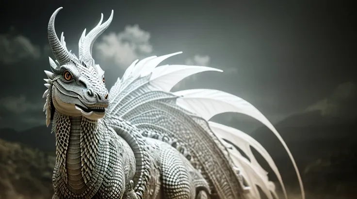 analog style, photorealistic digital art of an indian dragon queen in white smoky dress, 8k, intricate details, detailed face and eyes,(rendered eyes) <lora:epiNoiseoffset_v1:1>