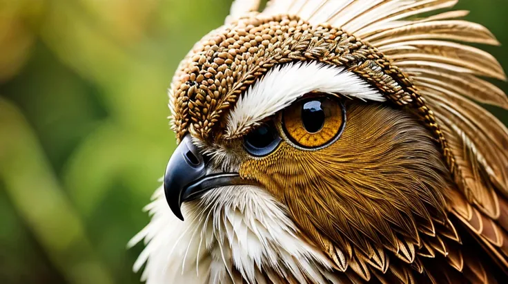 analog style, photorealistic digital art of an indian bird queen, 8k, intricate details, detailed face and eyes,(rendered eyes) <lora:epiNoiseoffset_v1:1>, symmetrical