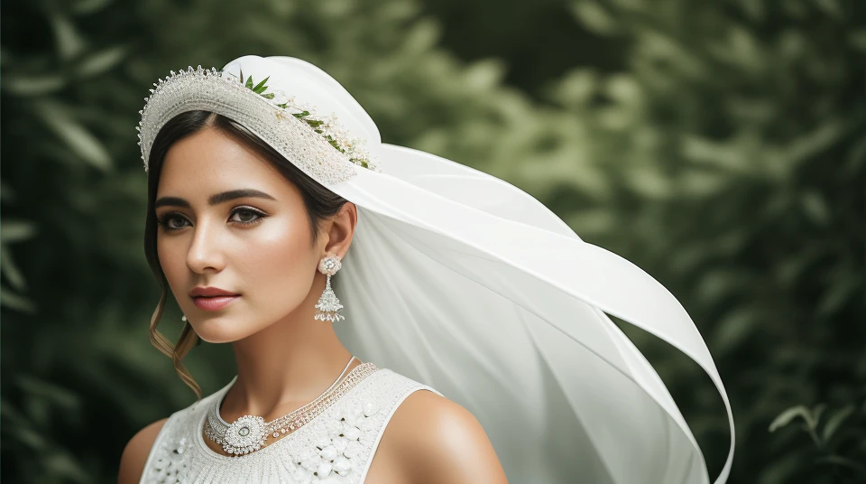 analog style, digital art of a woman in white dress, 8k, intricate details, detailed face and eyes