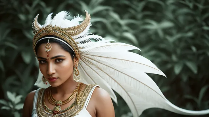 analog style, digital art of an indian woman in white dragon dress, 8k, intricate details, detailed face and eyes,(rendered eyes) <lora:epiNoiseoffset_v1:1>