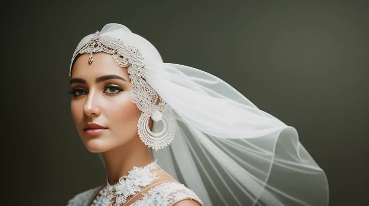 analog style, digital art of a woman in white dress, 8k, intricate details, detailed face and eyes
