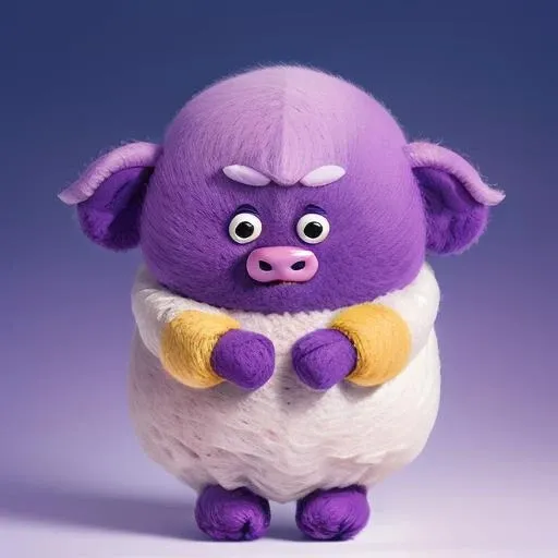 masterpiece,best quality,
Sheep felt, a lovely light blue little monster, wearing a Han costume, wearing a phoenix hairpin on his head, holding himself aggrieved, sad expression, melancholy, anthropomorphic, monster, soft hair, smooth, limbs, red hair, simple background, standing, solo, whole body, looking at the audience, lavender gradient background, clean background,