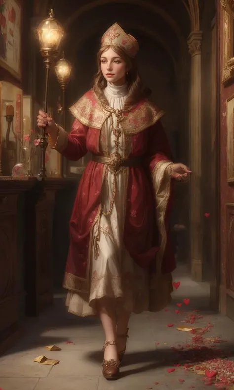 stval2024, 1girl best quality, masterpiece, full body, trending on arstation, staff, surrounded by love hearts, raw image, photorealistic,walking in new york, 5 fingers,