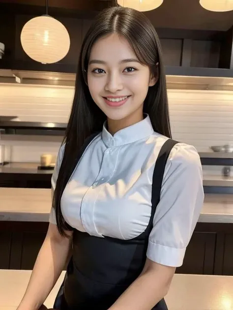 high_quality,best quality,masterpiece,1girl,waitress,looking at viewer, (smile:1.1),<lora:pnxWaitress:0.8>