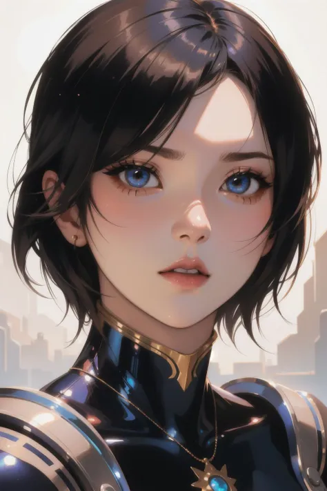 1girl, stylized by artgerm, greg rutkowski and rachel m silva, Portrait, Female Titan, deep focus, Ultra Real, Suffering, Art Brut, F/2.8, CMYK Colors, womanly