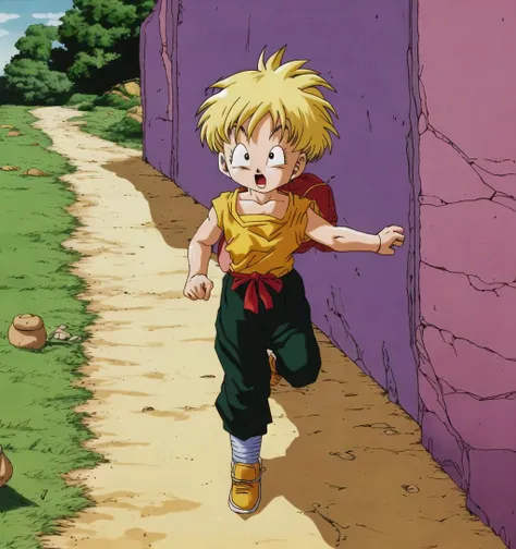 masterpiece, best quality, akiratoriyama art style, a child walking in a desert, short hair, ripped clothes, catgirl